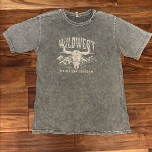 Gray Wild West Graphic T-Shirt